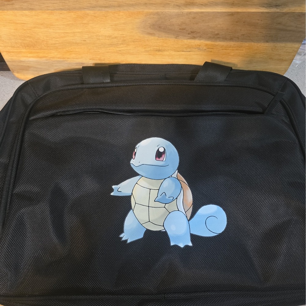 Brand New Squirtle Black Multipocket Messenger Bag, Laptop Bag, Pokemon